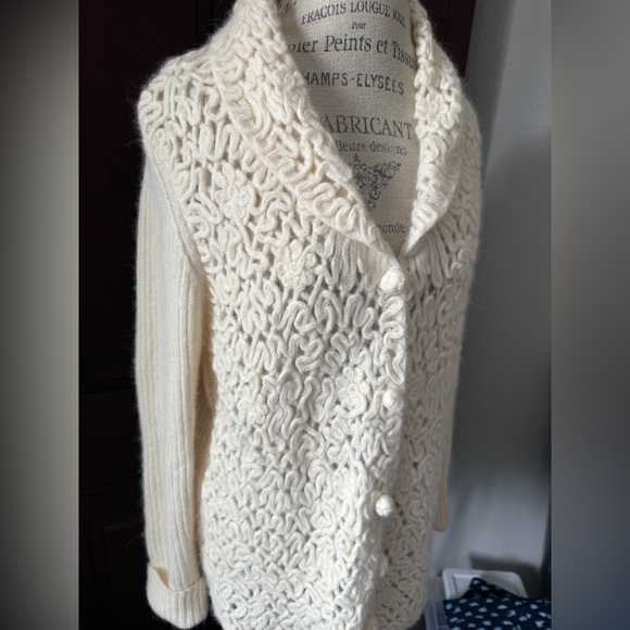 XL Coldwater Creek Wool Rabbit Blend Jacket Cardigan Sweater - Picture 7 of 16